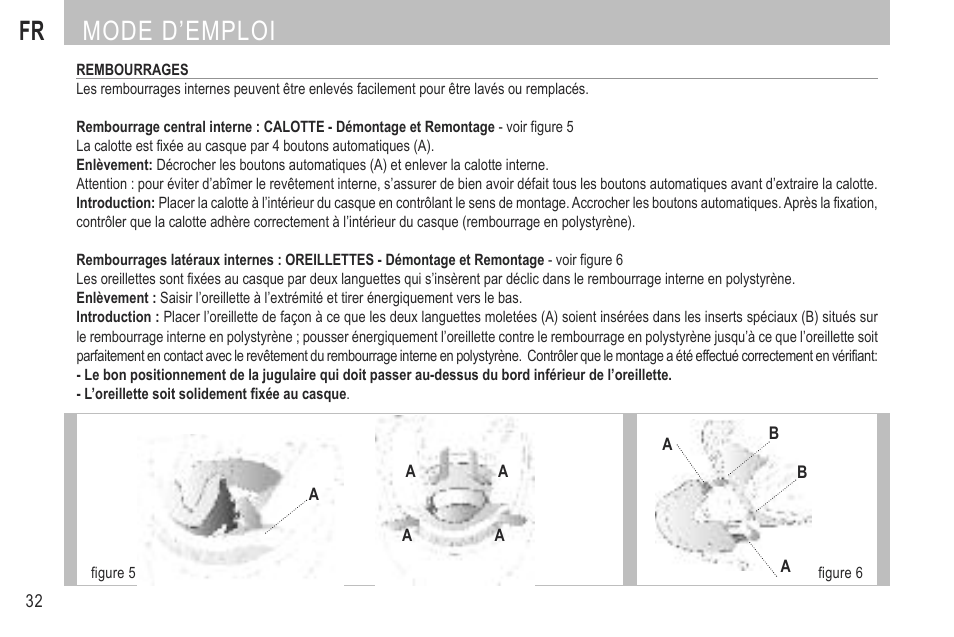 Fr mode d’emploi | SUOMY City Tour User Manual | Page 34 / 75