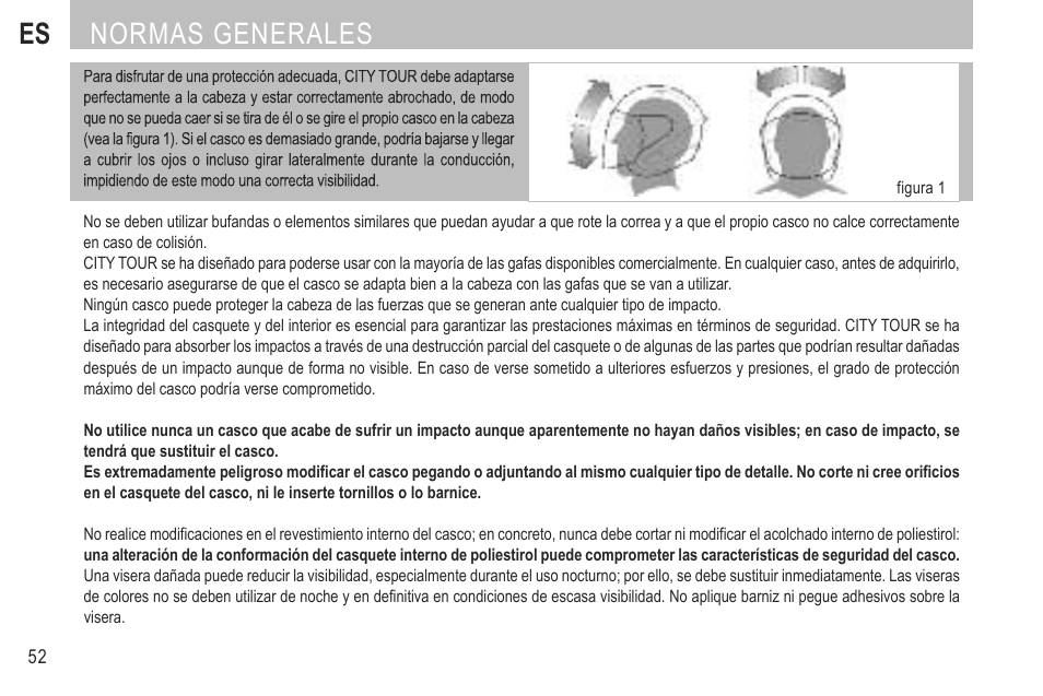 Normas generales | SUOMY City Tour User Manual | Page 54 / 75