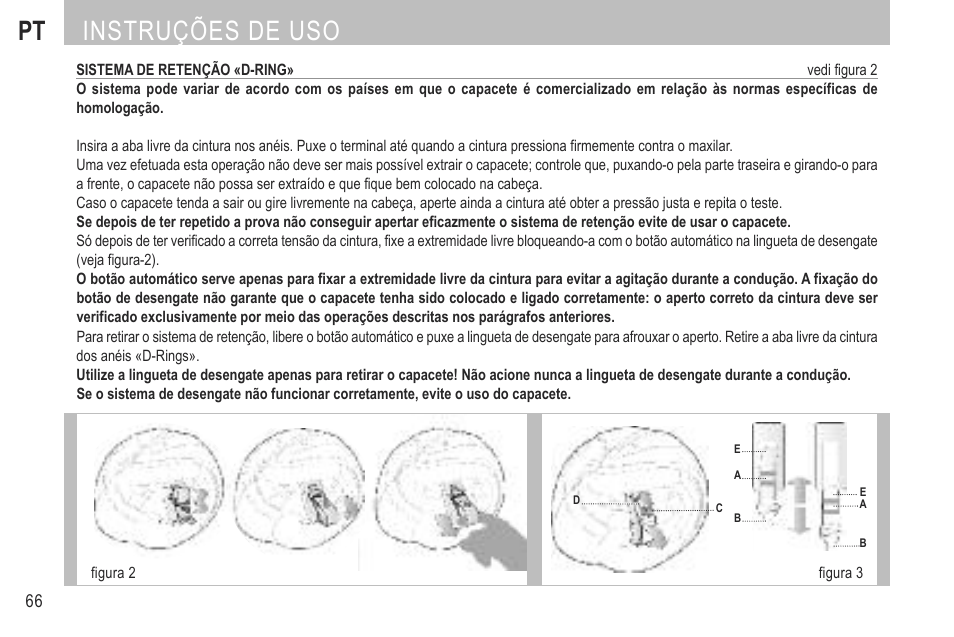 Pt instruções de uso | SUOMY City Tour User Manual | Page 68 / 75