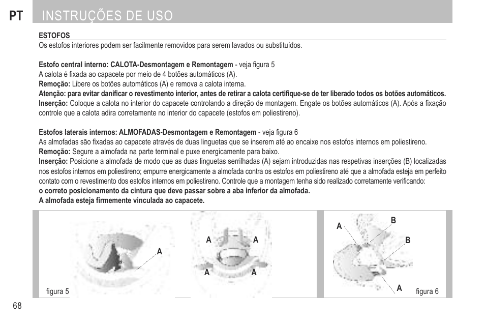 Pt instruções de uso | SUOMY City Tour User Manual | Page 70 / 75