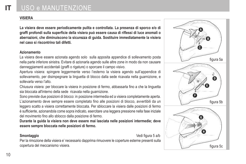 It uso e manutenzione | SUOMY MX Tourer User Manual | Page 12 / 99