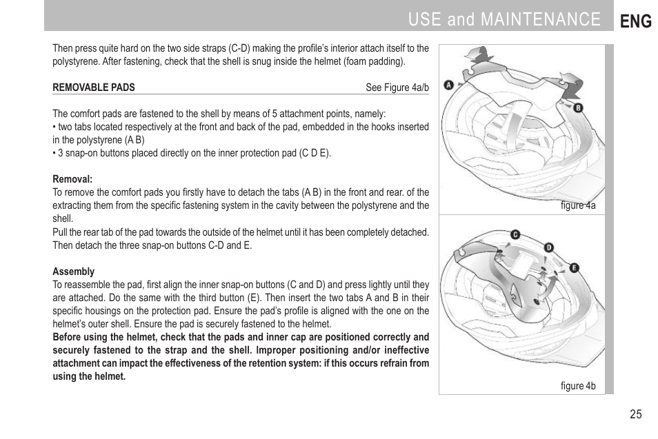 Use and maintenance eng | SUOMY MX Tourer User Manual | Page 27 / 99
