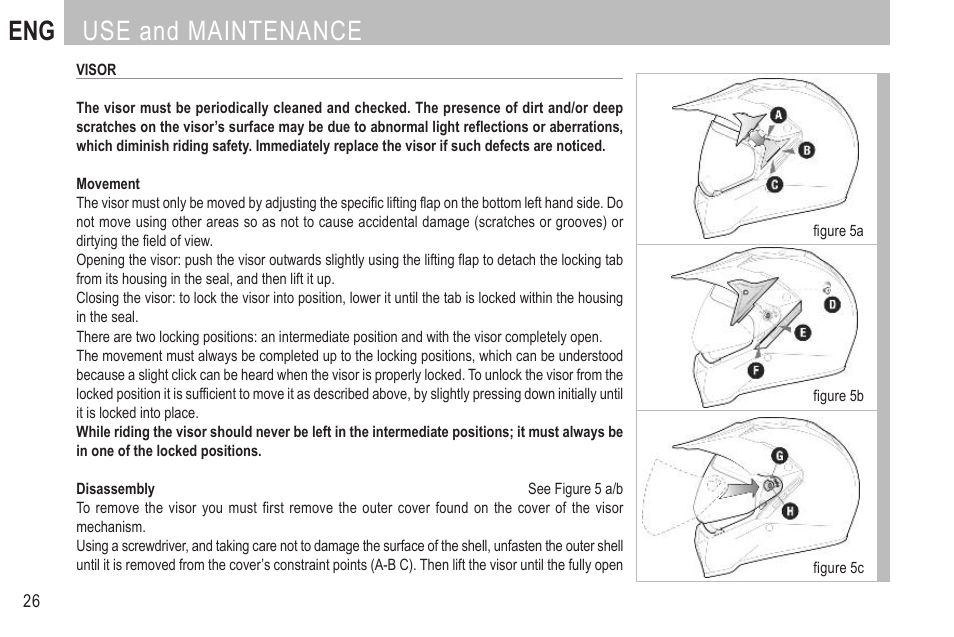 Eng use and maintenance | SUOMY MX Tourer User Manual | Page 28 / 99