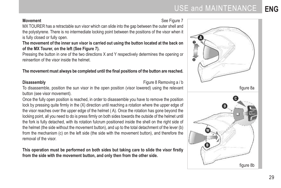 Use and maintenance eng | SUOMY MX Tourer User Manual | Page 31 / 99