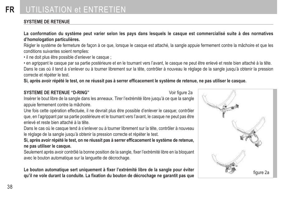Fr utilisation et entretien | SUOMY MX Tourer User Manual | Page 40 / 99