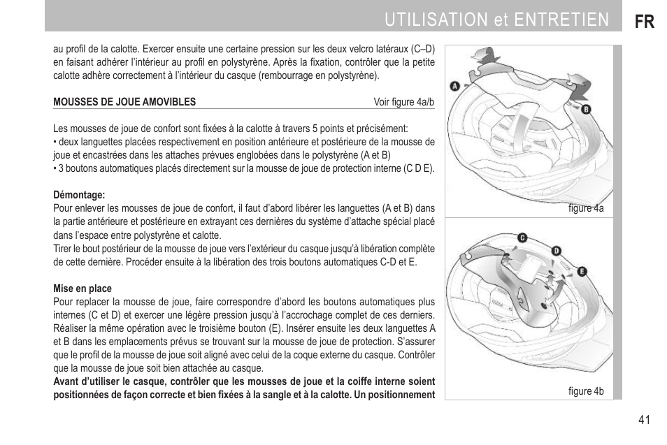 Utilisation et entretien fr | SUOMY MX Tourer User Manual | Page 43 / 99