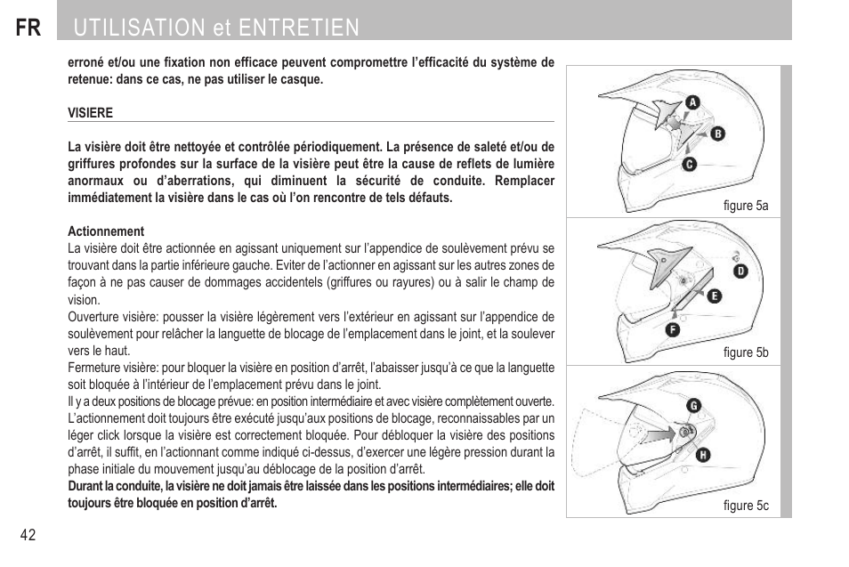 Fr utilisation et entretien | SUOMY MX Tourer User Manual | Page 44 / 99