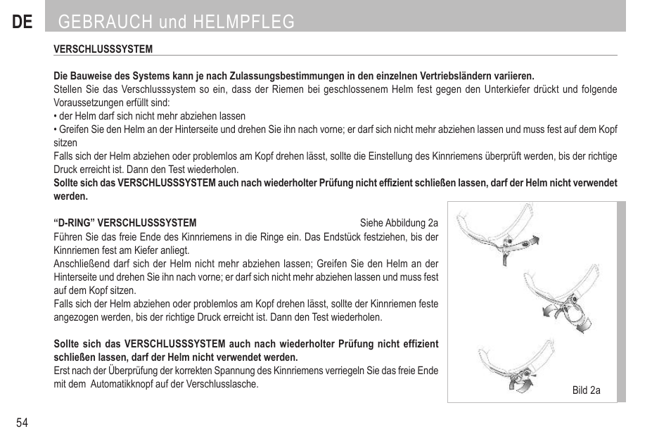 De gebrauch und helmpfleg | SUOMY MX Tourer User Manual | Page 56 / 99