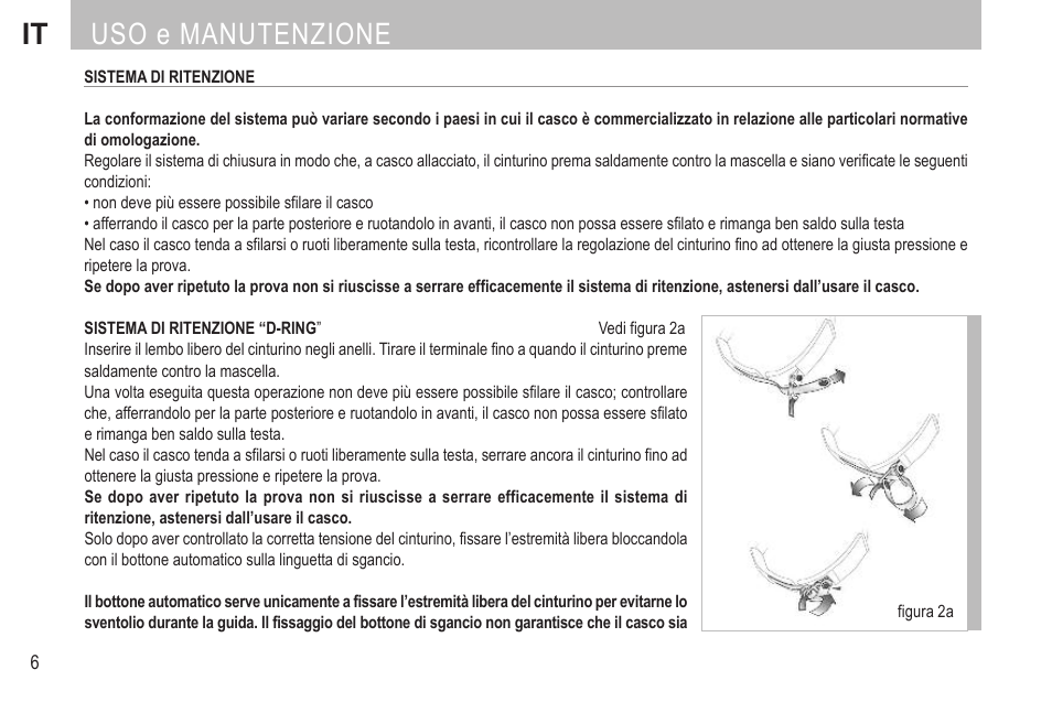 It uso e manutenzione | SUOMY MX Tourer User Manual | Page 8 / 99