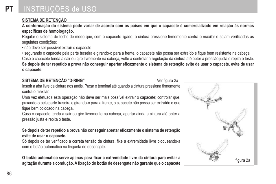 Pt instruções de uso | SUOMY MX Tourer User Manual | Page 88 / 99