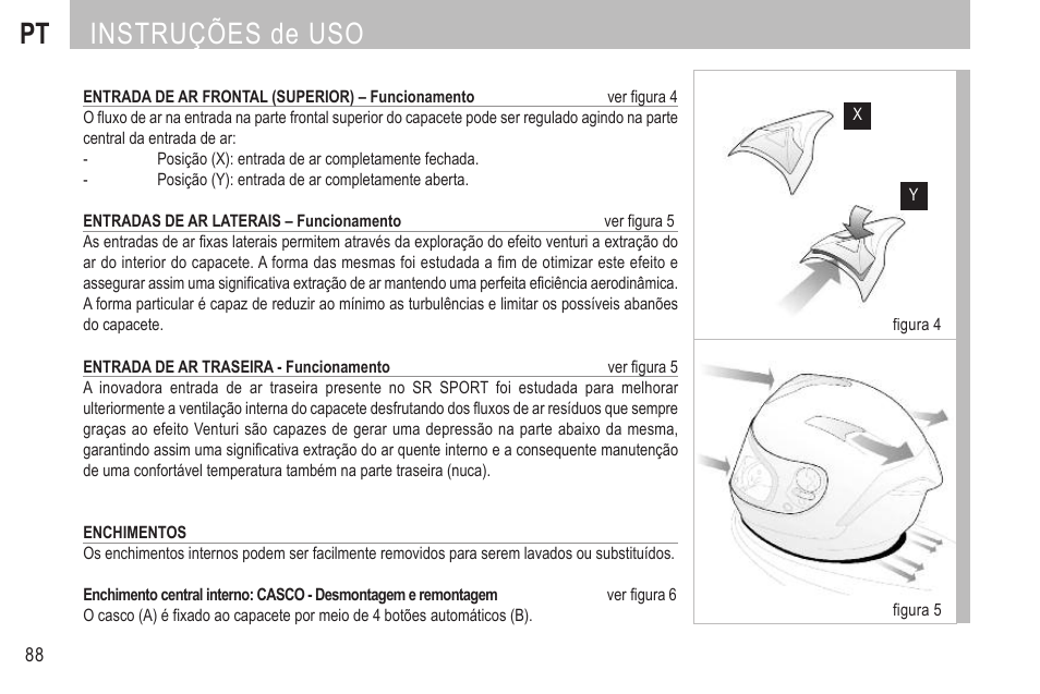 Pt instruções de uso | SUOMY SR Sport User Manual | Page 91 / 100