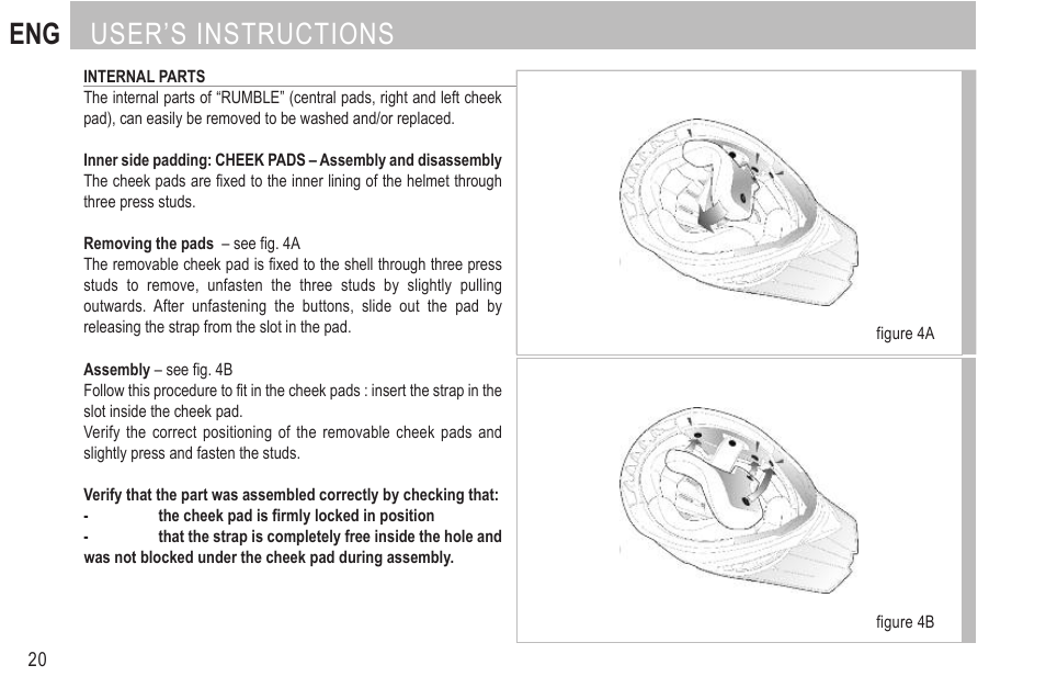 Eng user’s instructions | SUOMY Rumble User Manual | Page 22 / 76