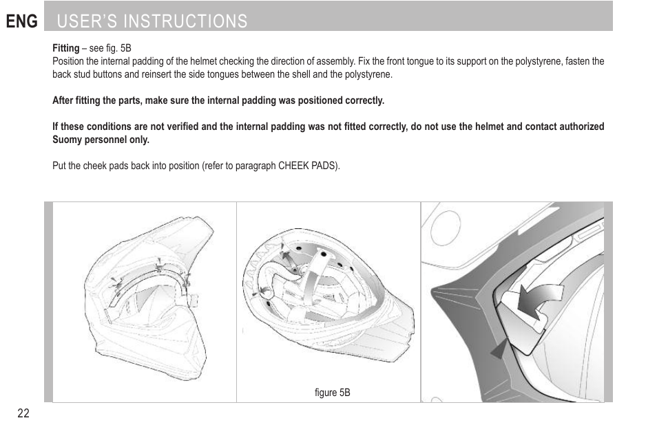 Eng user’s instructions | SUOMY Rumble User Manual | Page 24 / 76