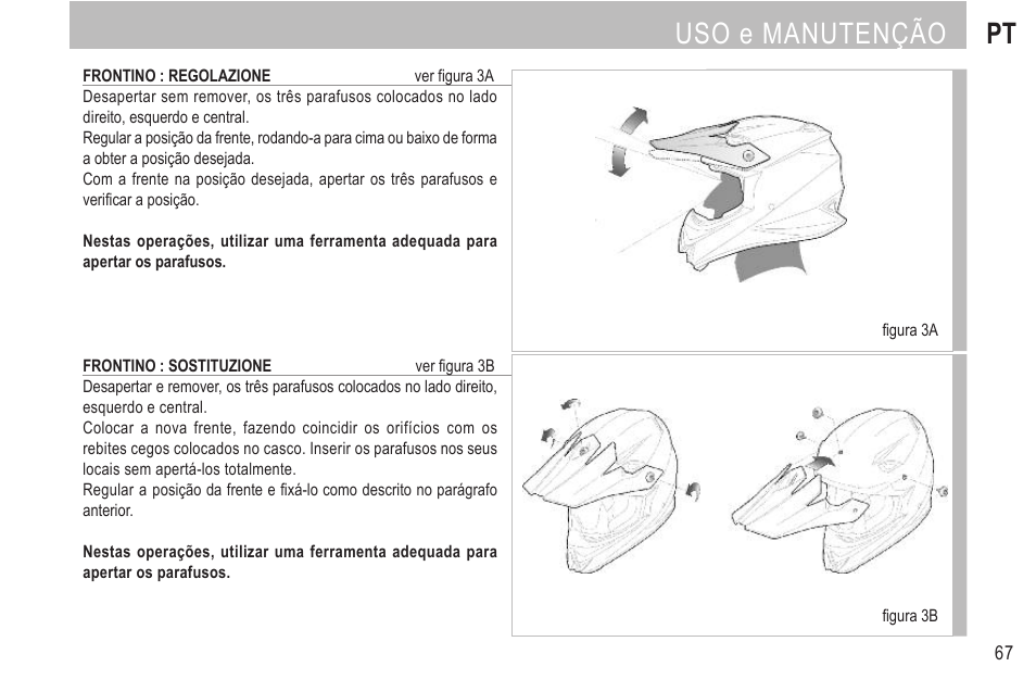 Uso e manutenção pt | SUOMY Rumble User Manual | Page 69 / 76