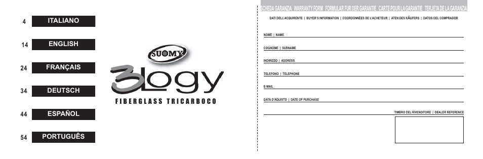 SUOMY 3LOGY Helmet User Manual | Page 67 / 68