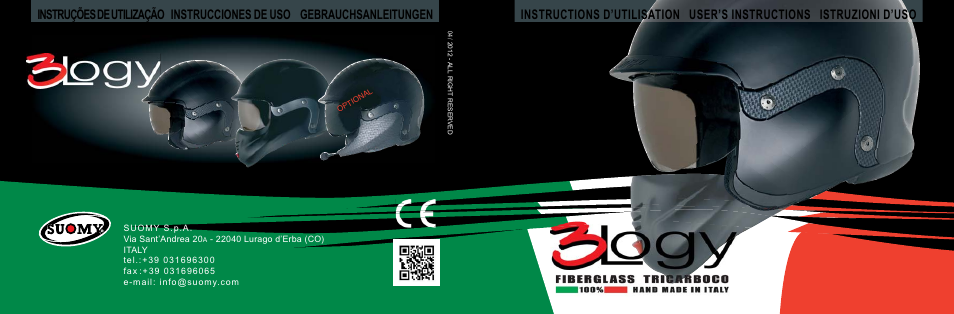 SUOMY 3LOGY Helmet User Manual | Page 68 / 68