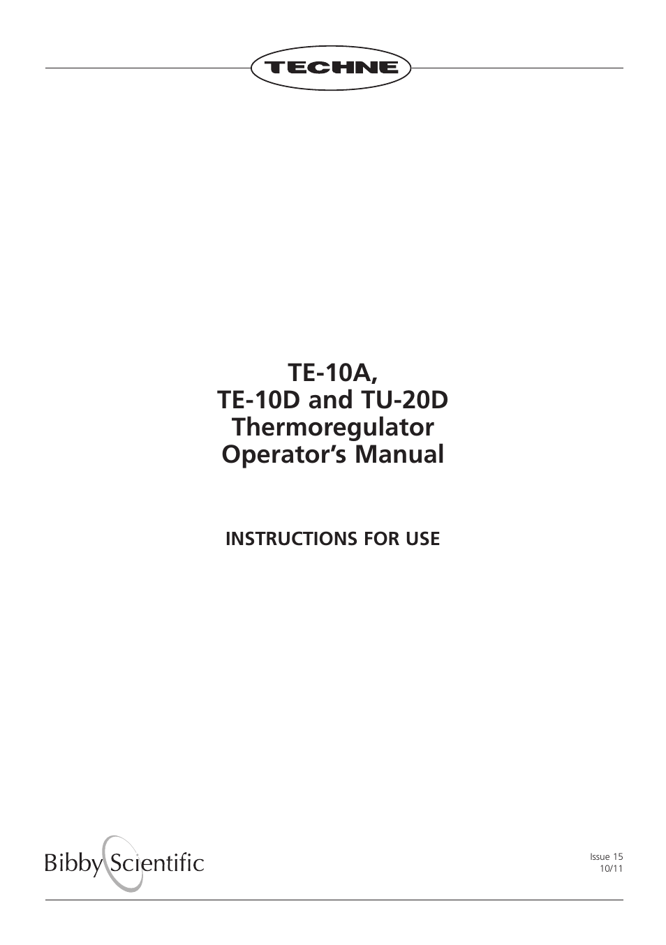 Techne TU-20D User Manual | 40 pages