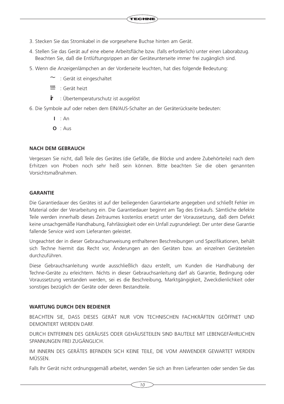 Techne TU-20D User Manual | Page 10 / 40