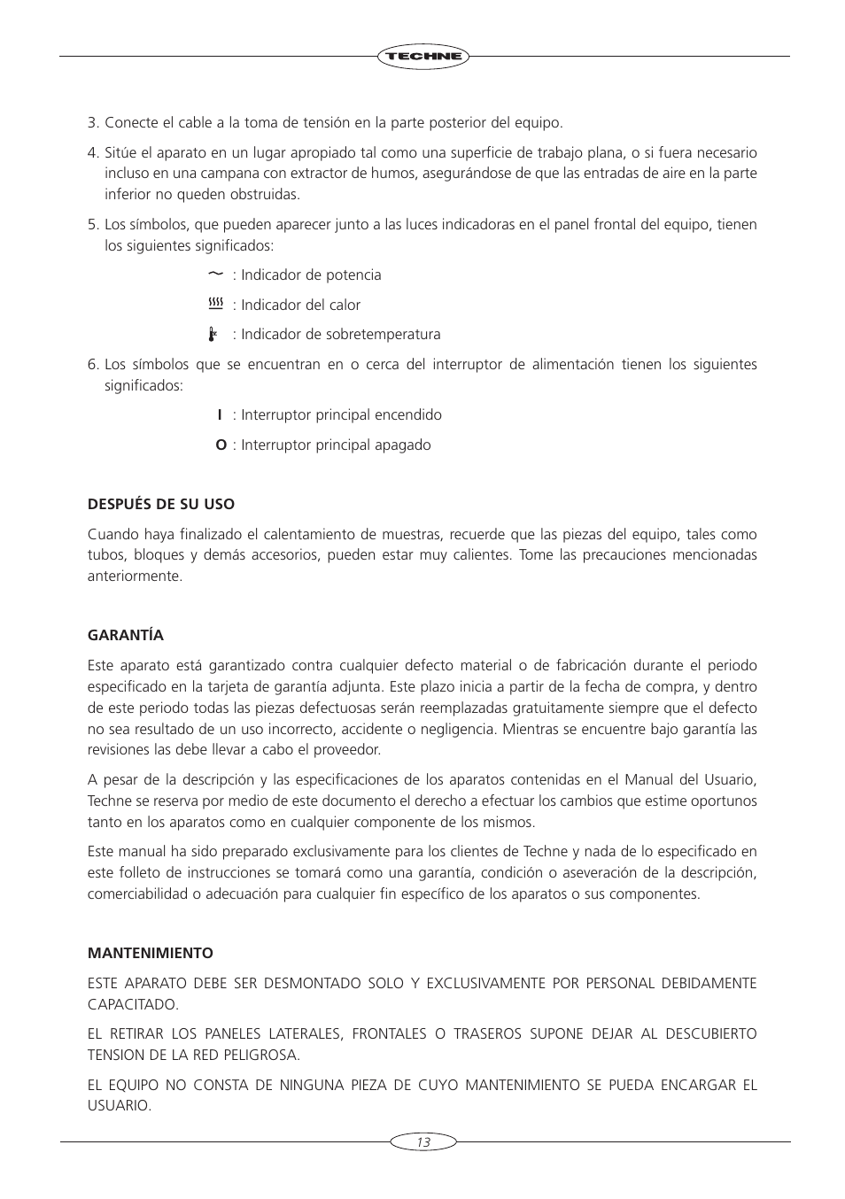 Techne TU-20D User Manual | Page 13 / 40