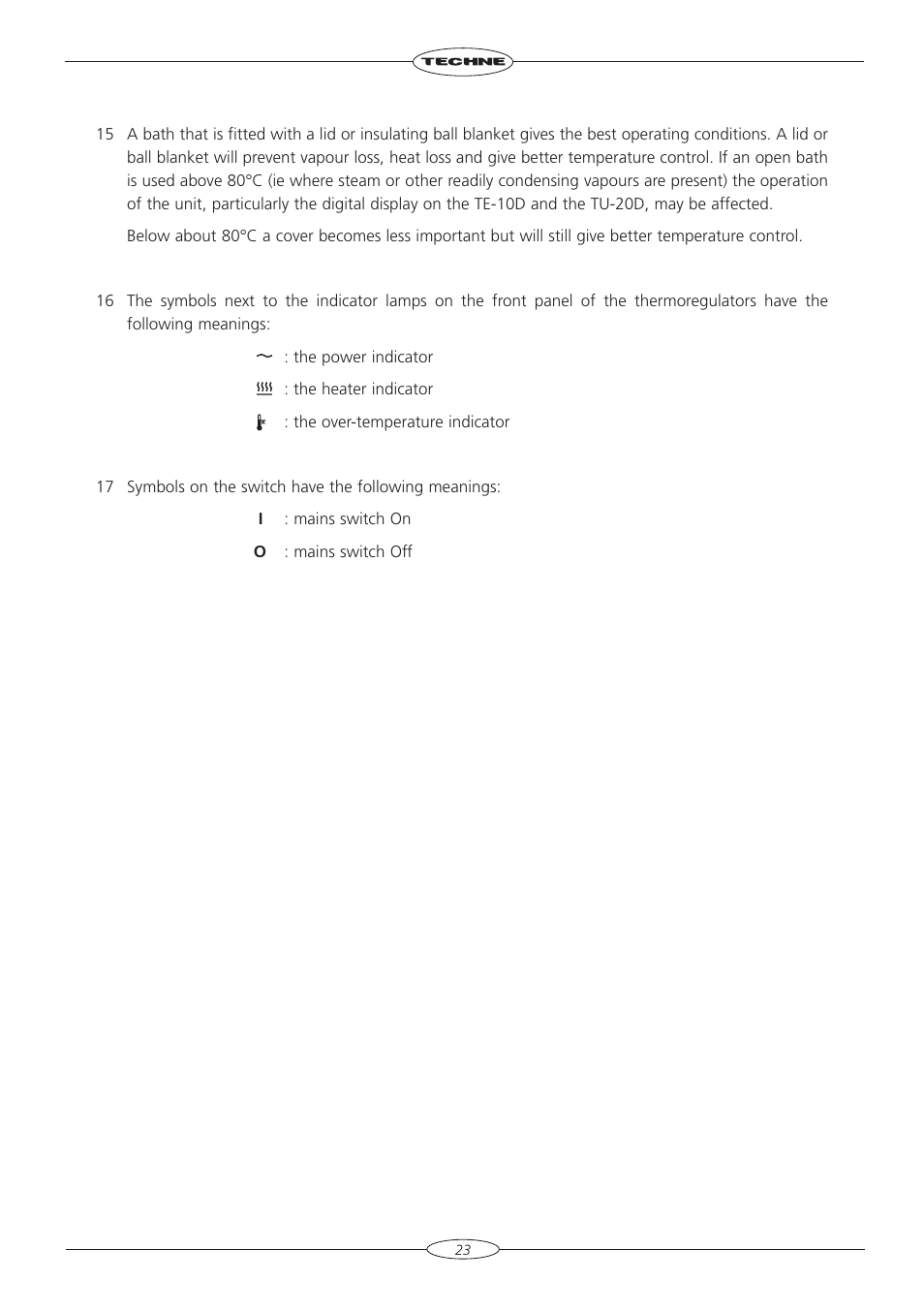 Techne TU-20D User Manual | Page 23 / 40