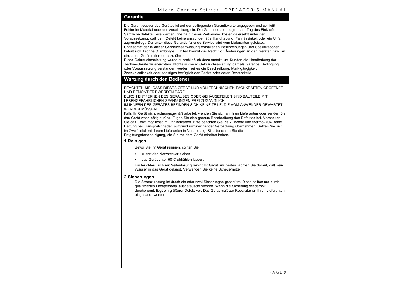 Techne MCS-104XL User Manual | Page 11 / 28