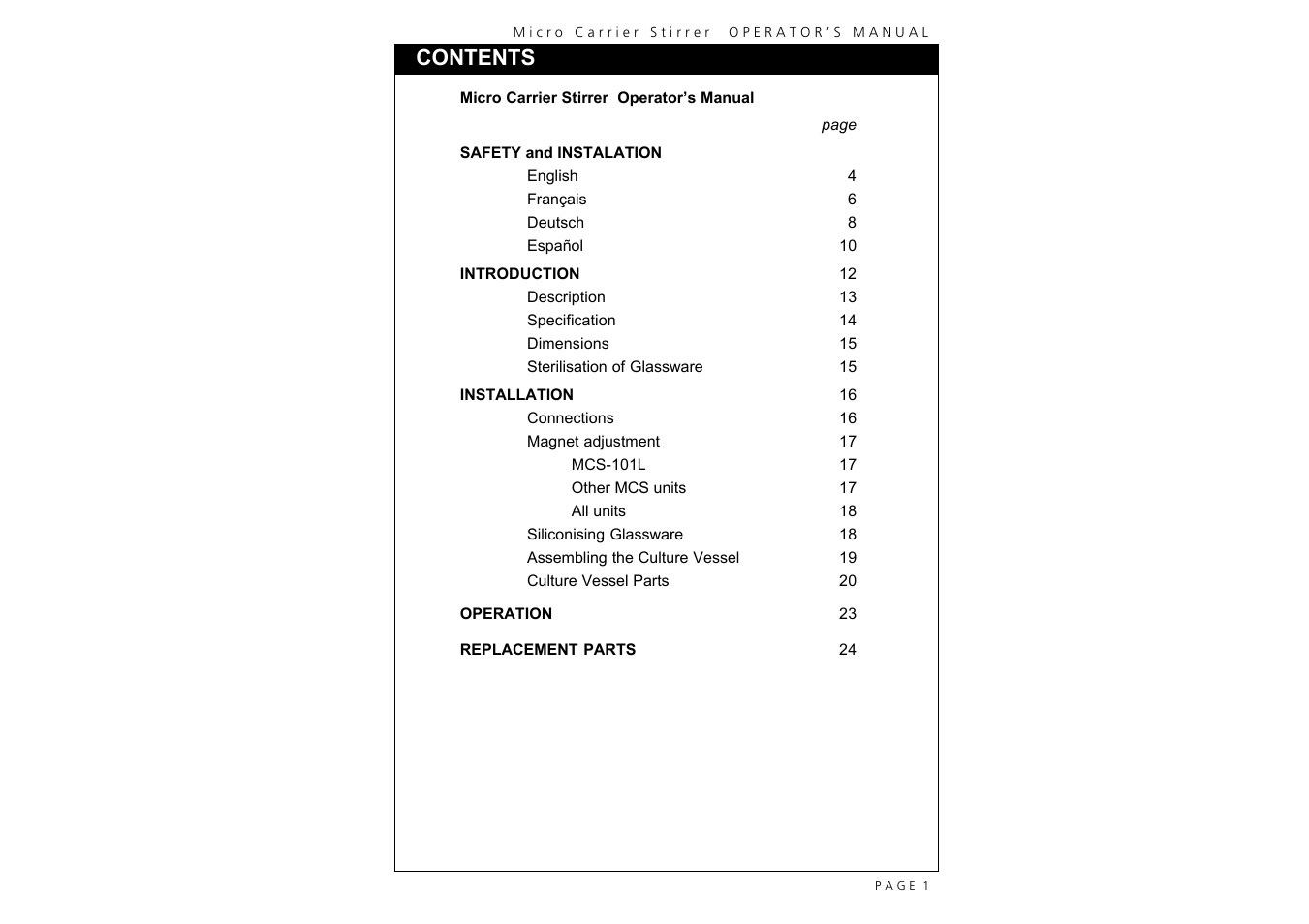 Techne MCS-104XL User Manual | Page 3 / 28