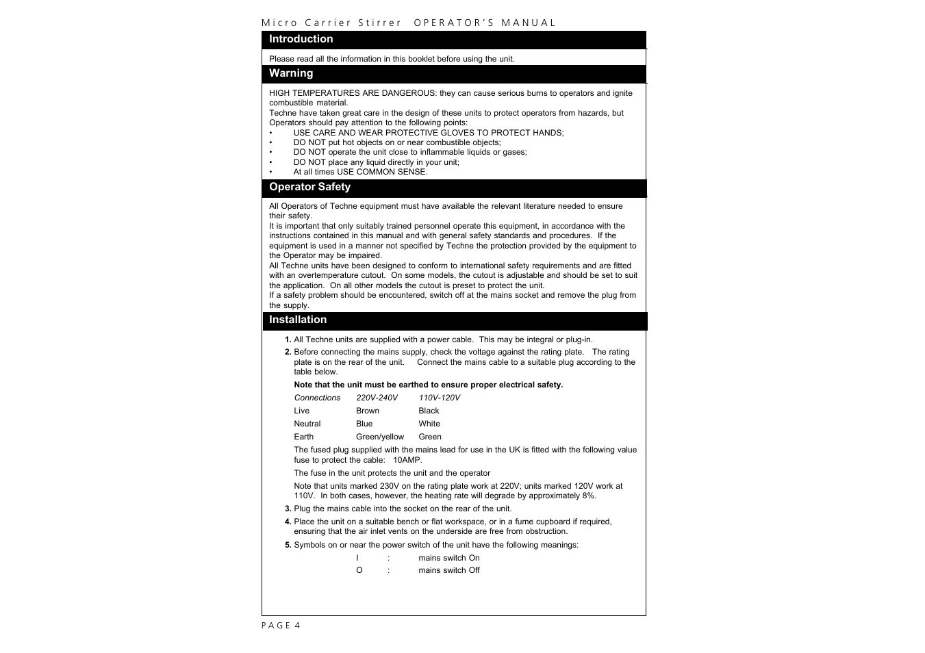 Techne MCS-104XL User Manual | Page 6 / 28