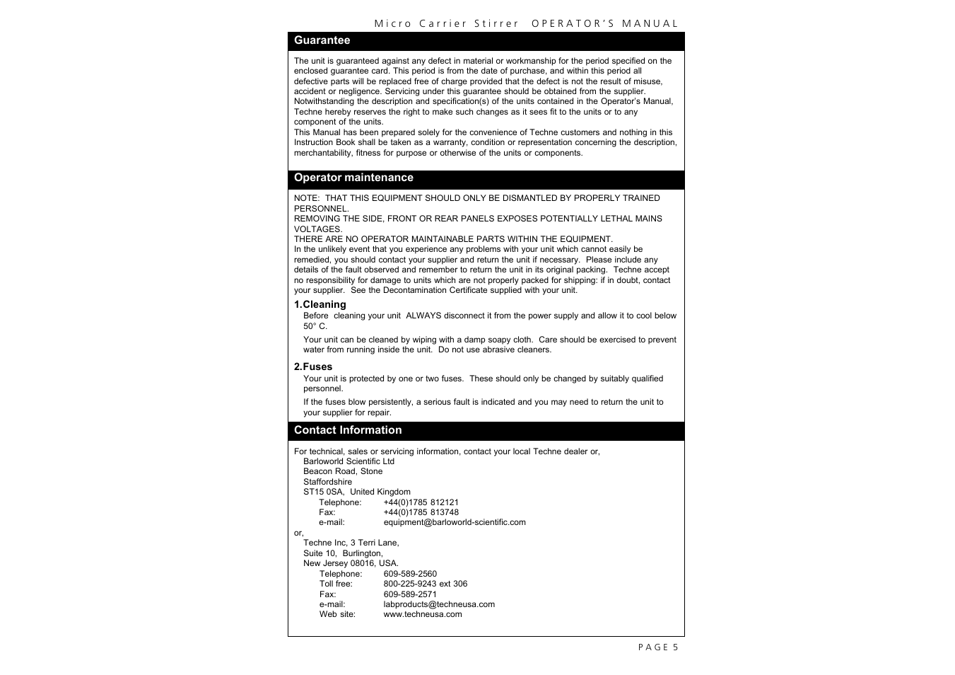 Techne MCS-104XL User Manual | Page 7 / 28
