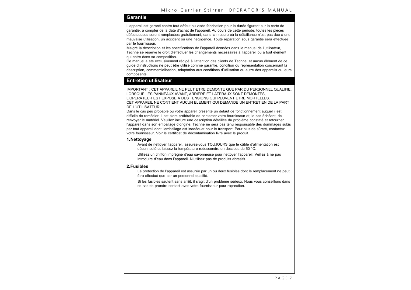 Techne MCS-104XL User Manual | Page 9 / 28