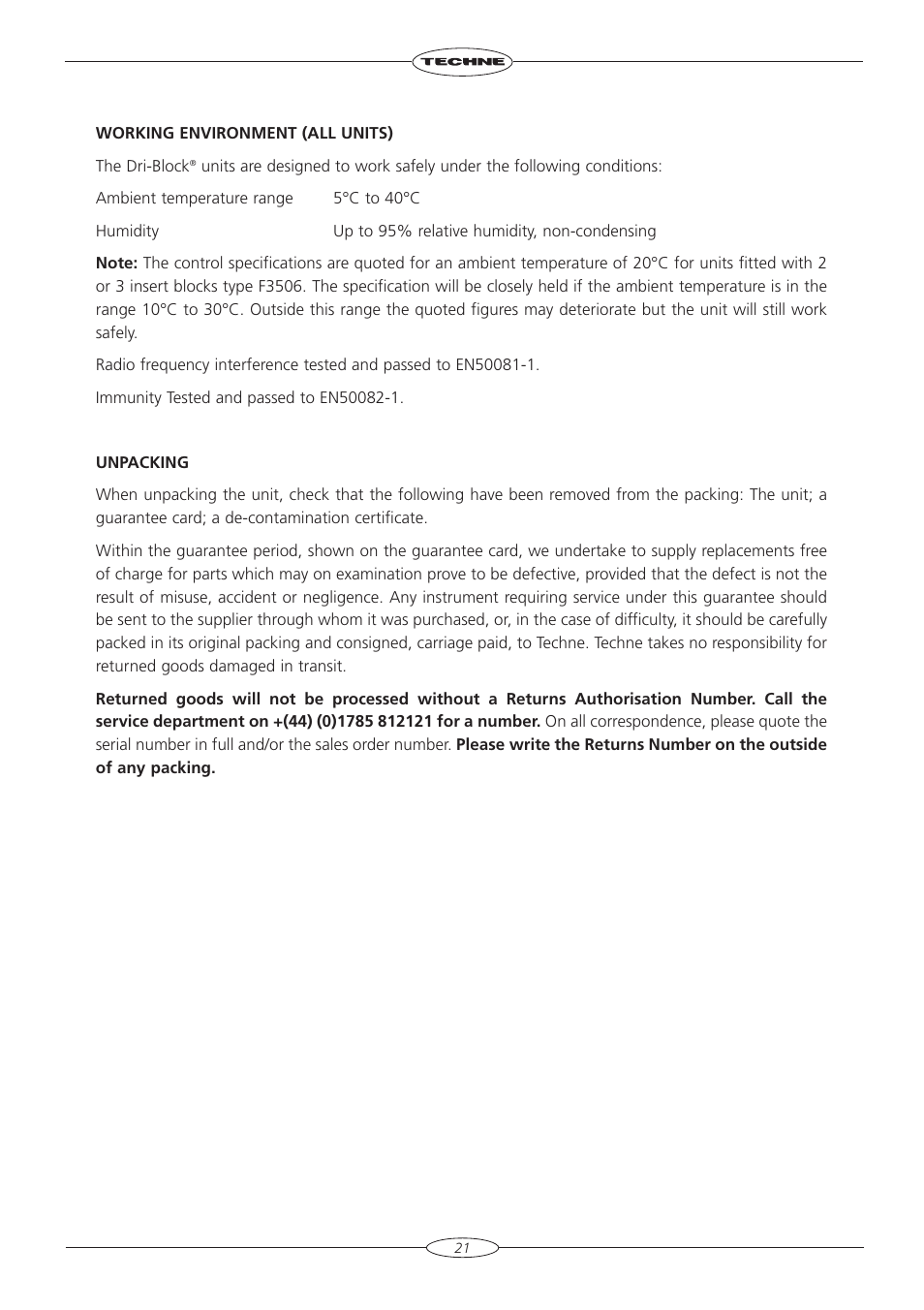 Techne DB-2TC User Manual | Page 23 / 36