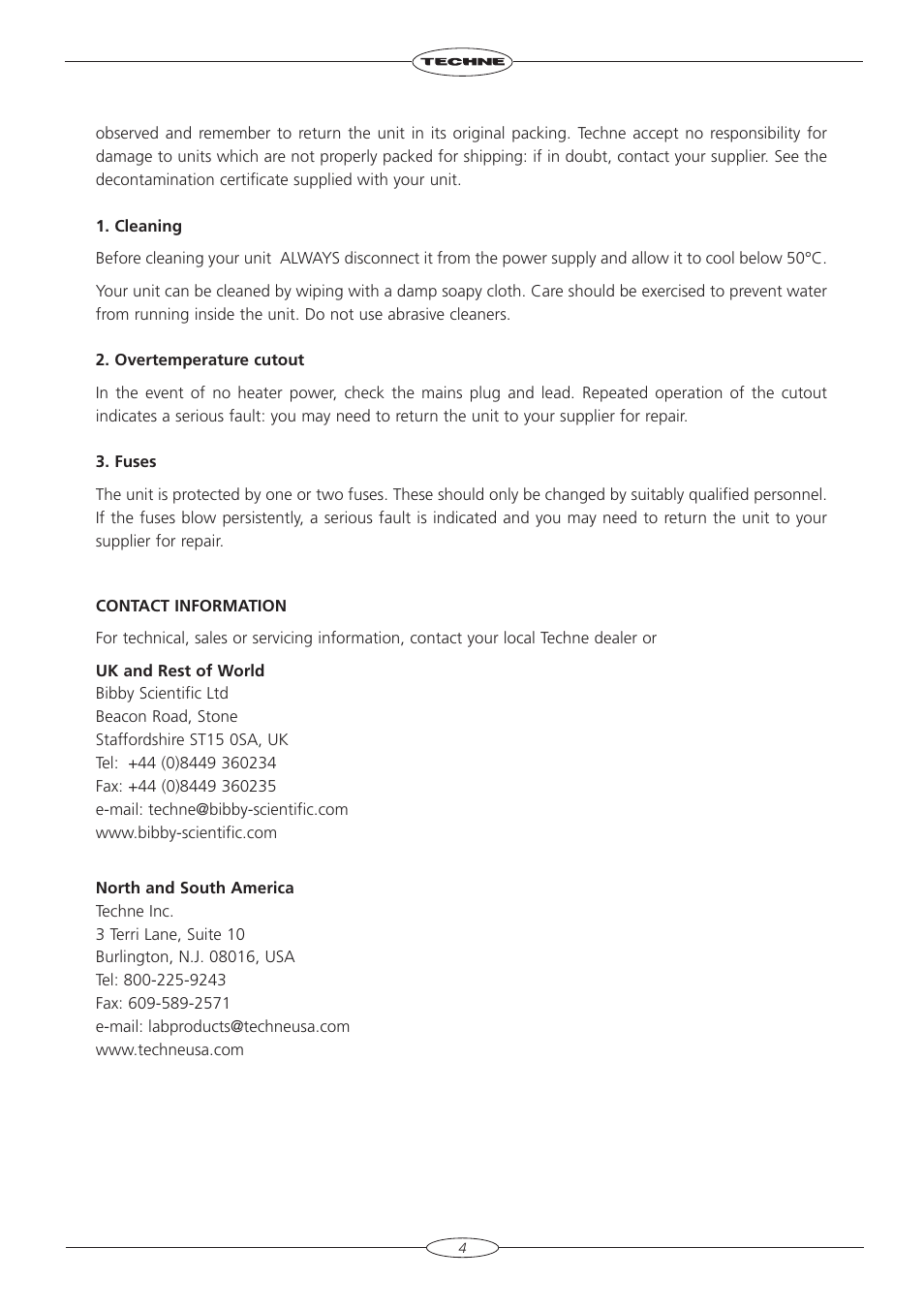 Techne DB-2TC User Manual | Page 6 / 36