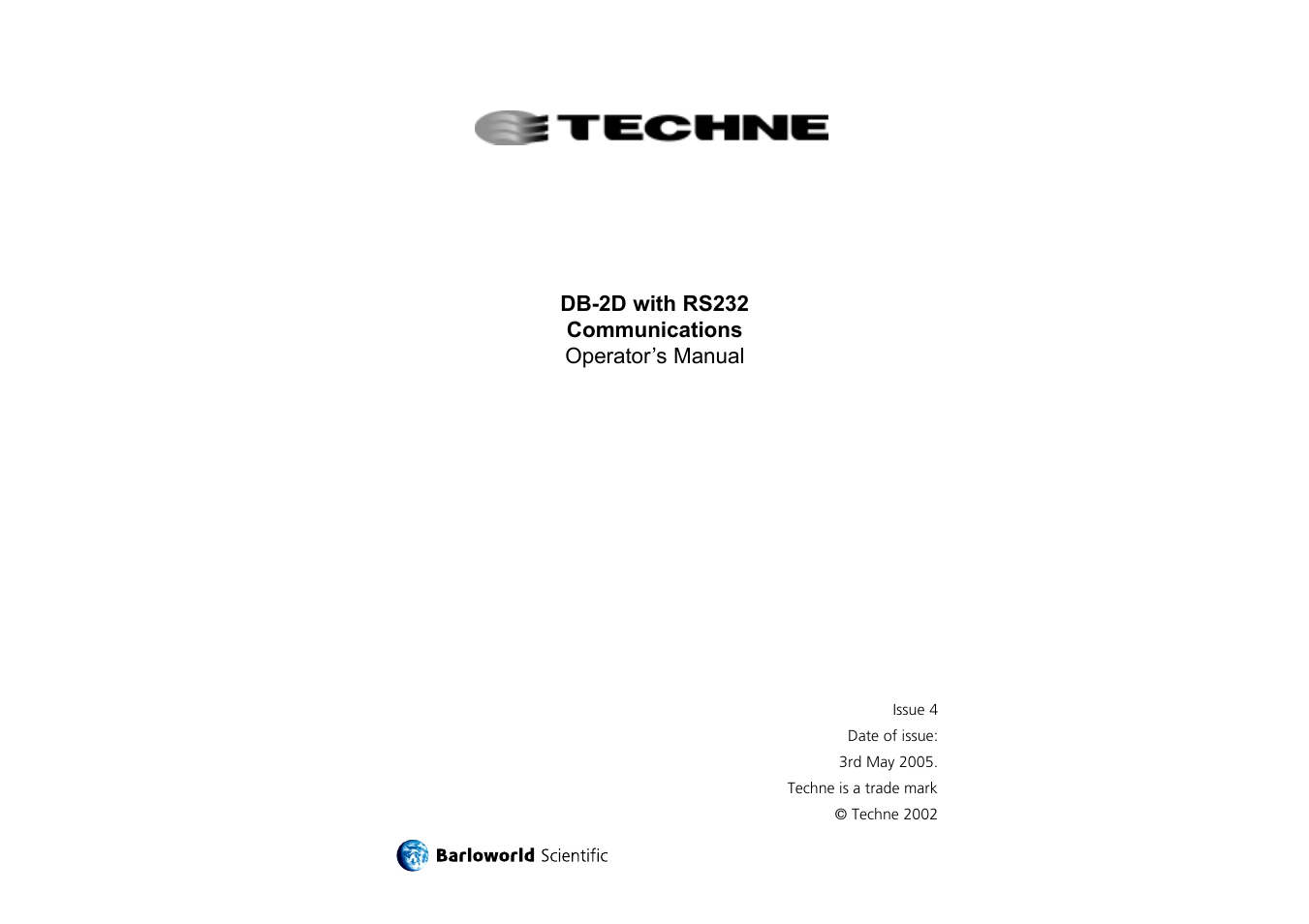 Techne RS232 User Manual | 24 pages