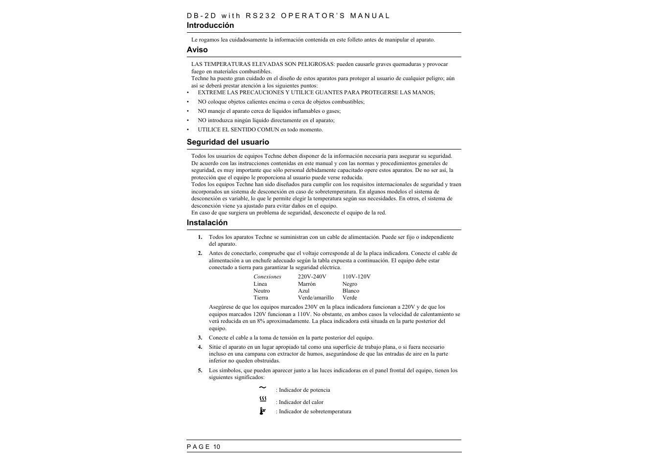 Techne RS232 User Manual | Page 12 / 24