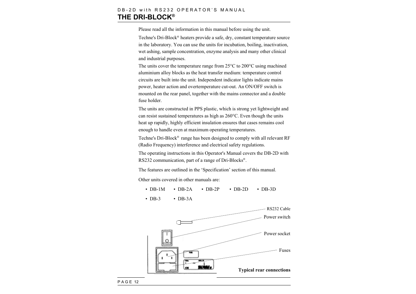 The dri-block | Techne RS232 User Manual | Page 14 / 24