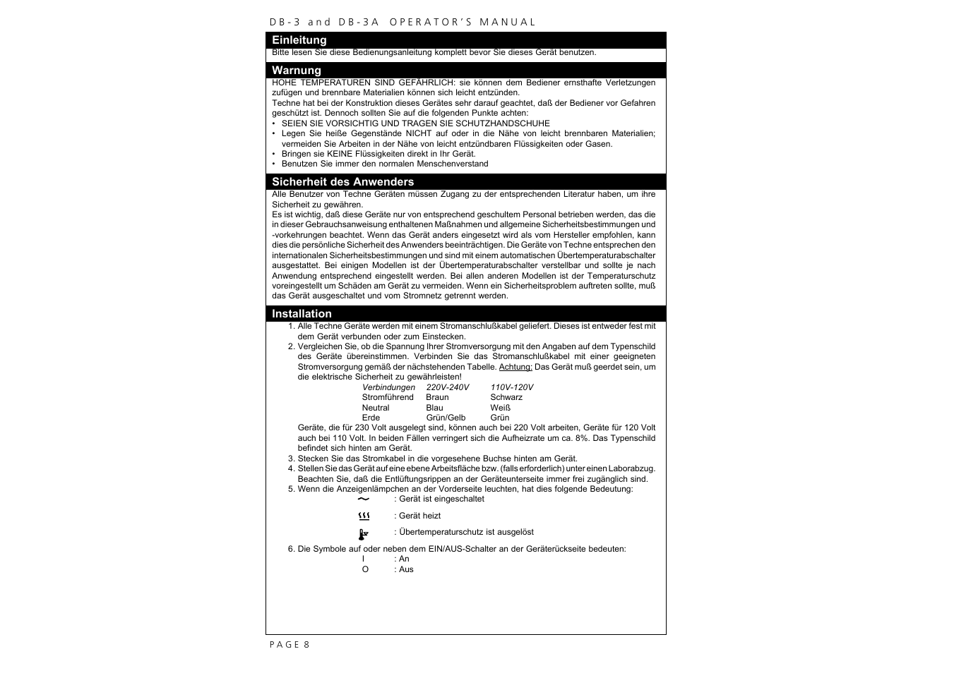 Techne DB-3A User Manual | Page 10 / 26