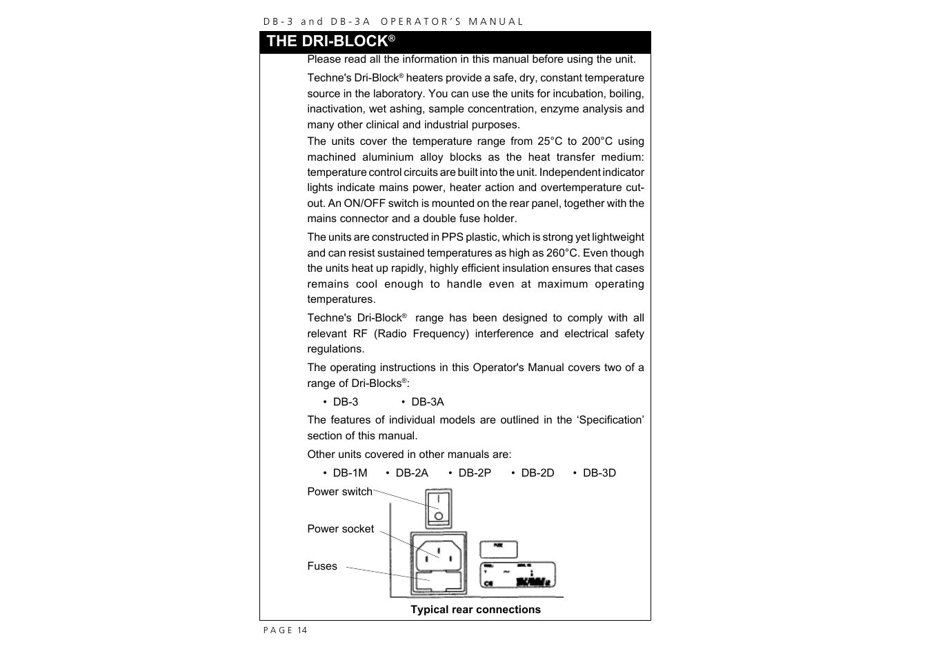 The dri-block | Techne DB-3A User Manual | Page 16 / 26