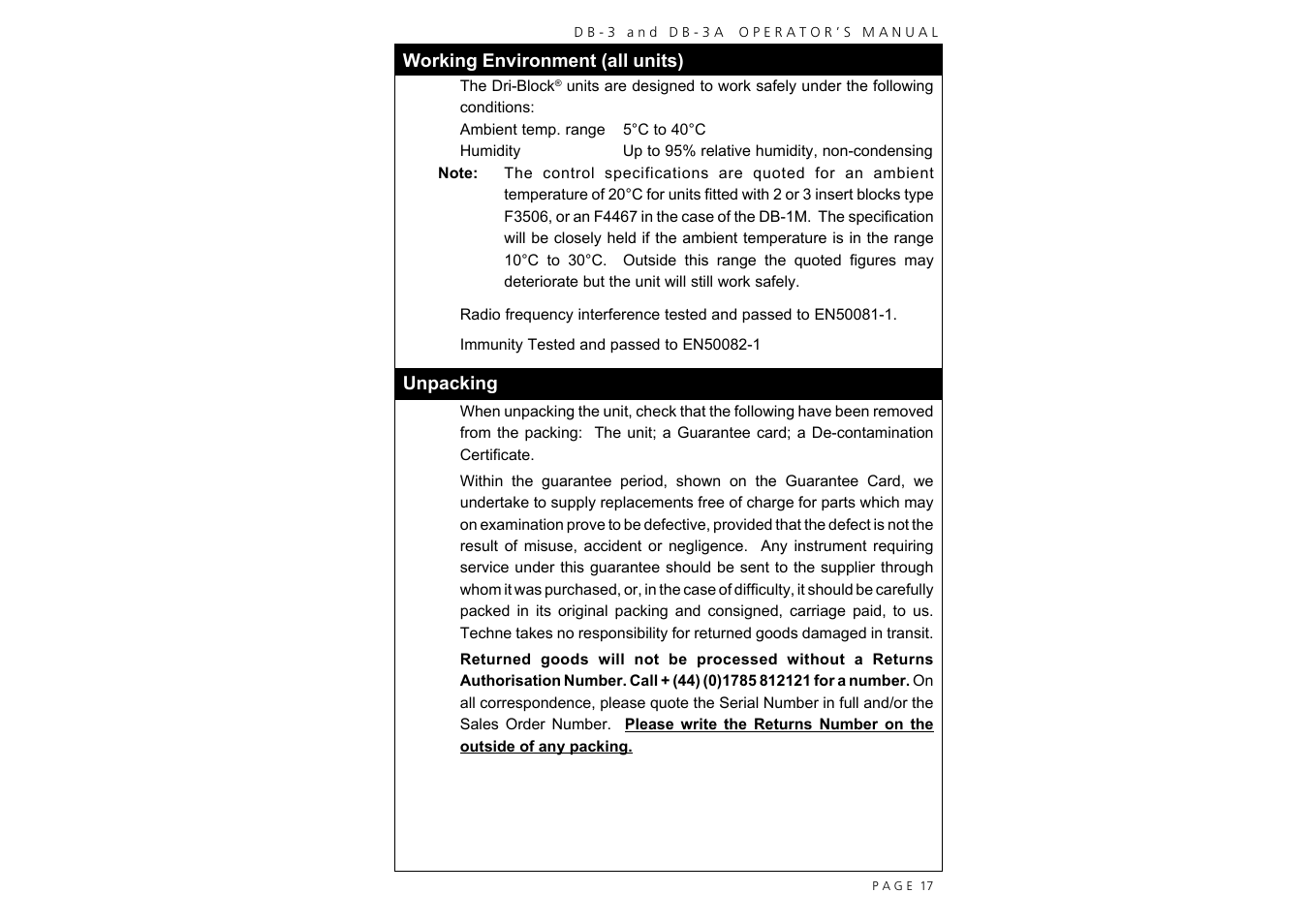 Techne DB-3A User Manual | Page 19 / 26