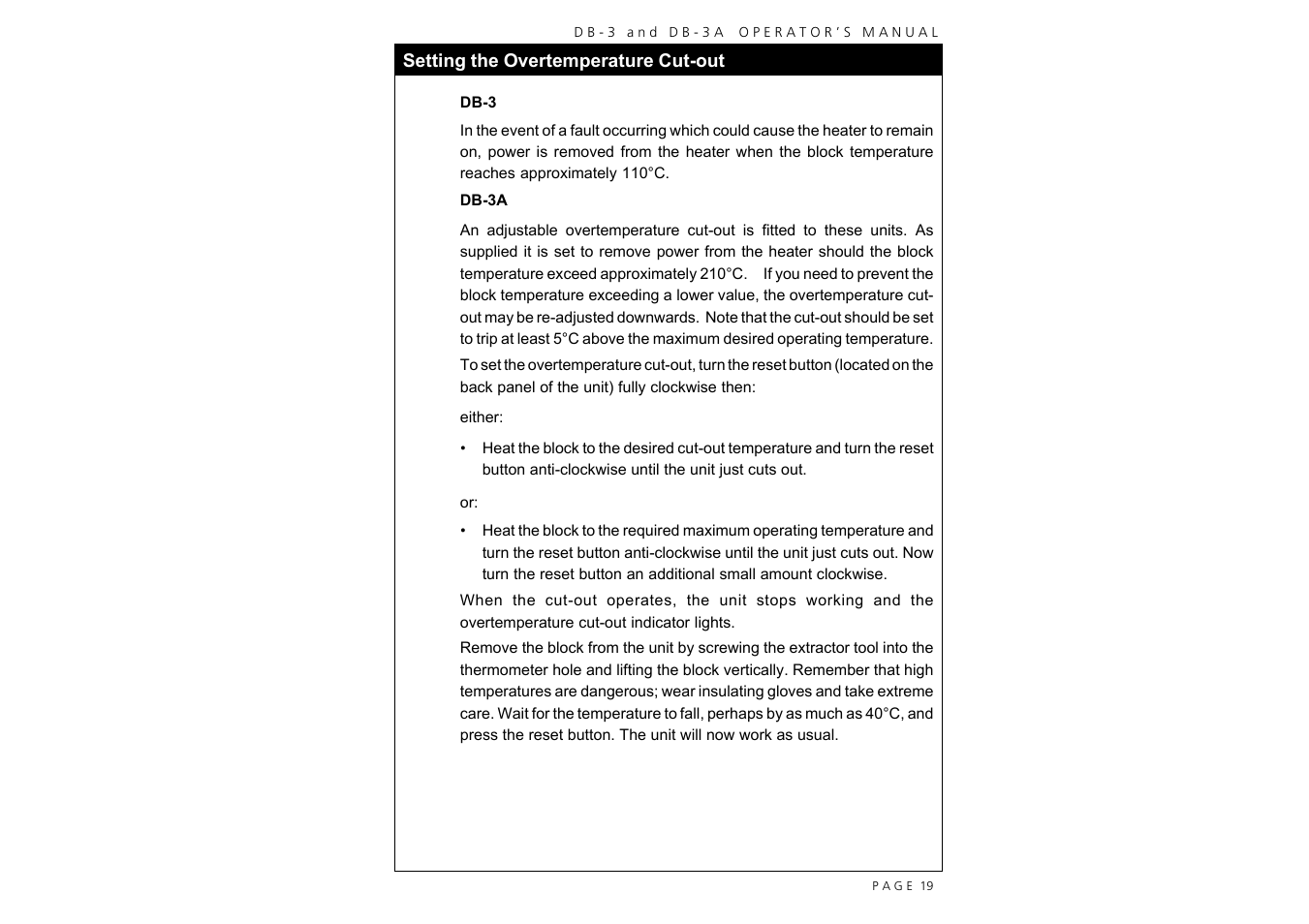 Techne DB-3A User Manual | Page 21 / 26