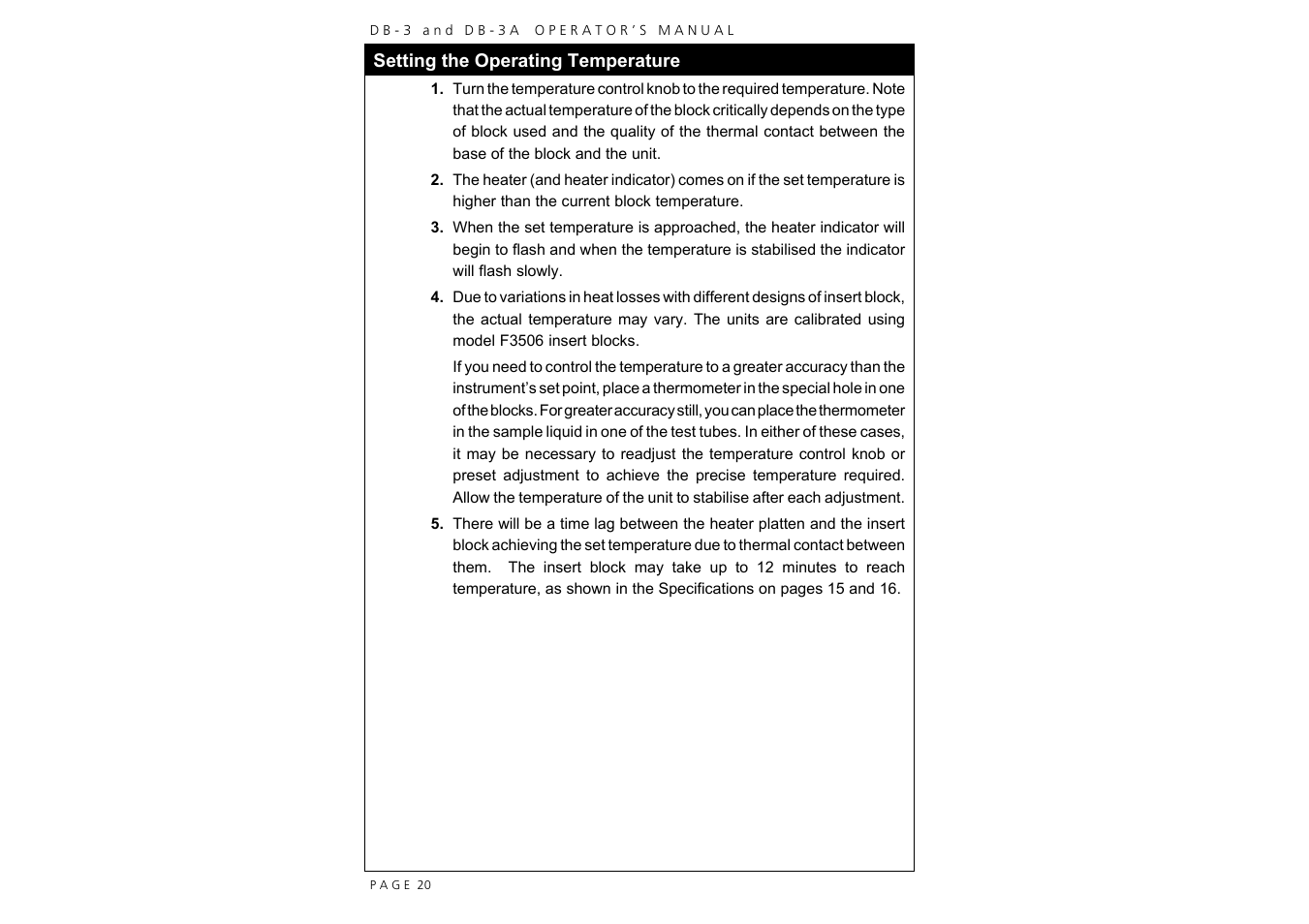 Techne DB-3A User Manual | Page 22 / 26