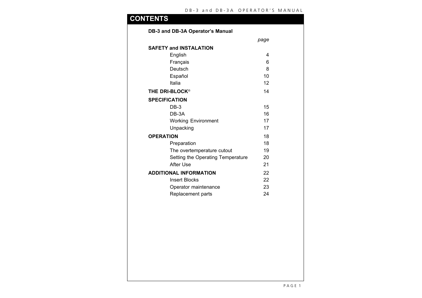 Techne DB-3A User Manual | Page 3 / 26