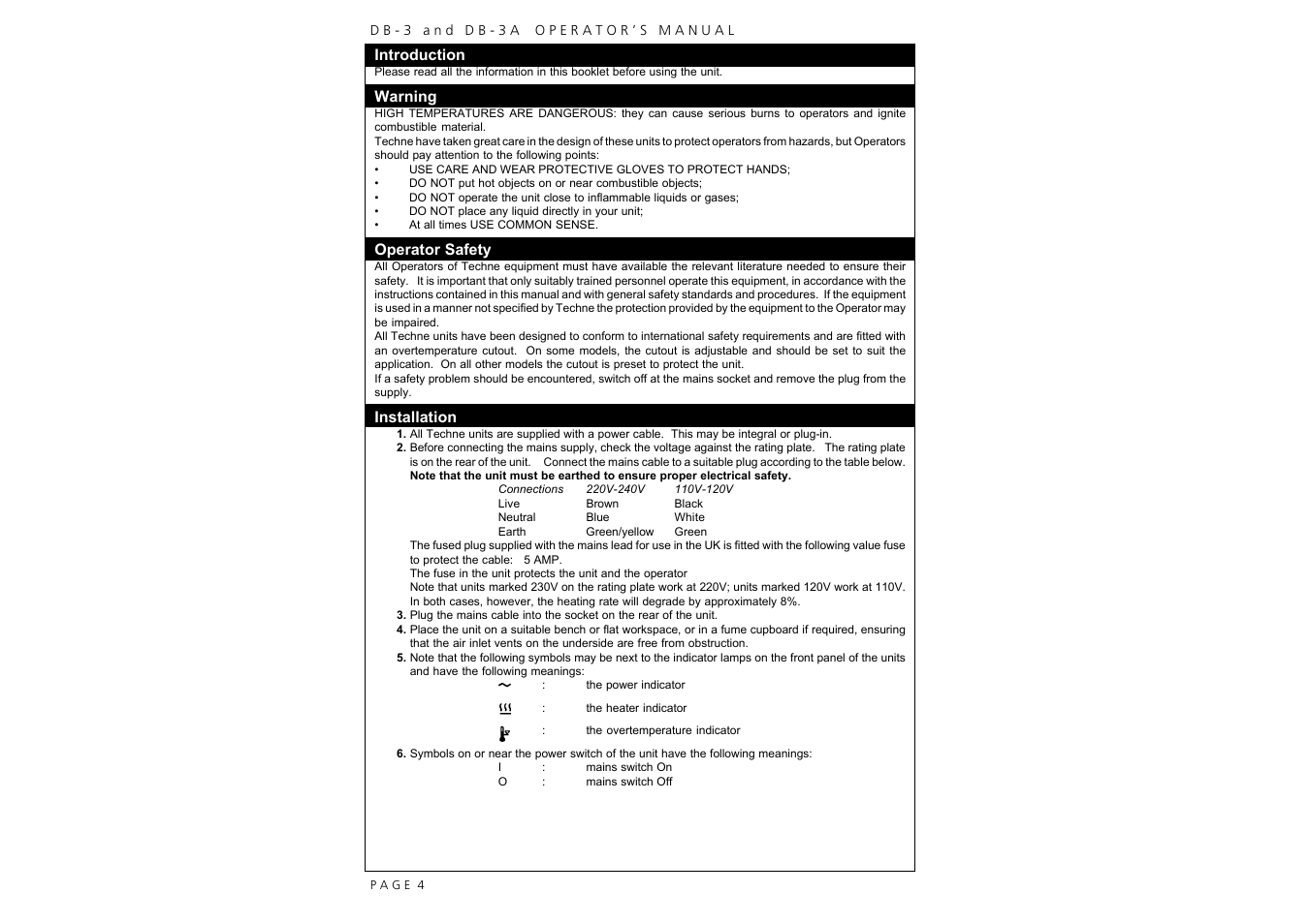 Techne DB-3A User Manual | Page 6 / 26