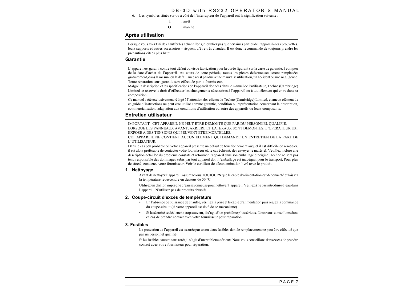 Techne RS232 User Manual | Page 9 / 30