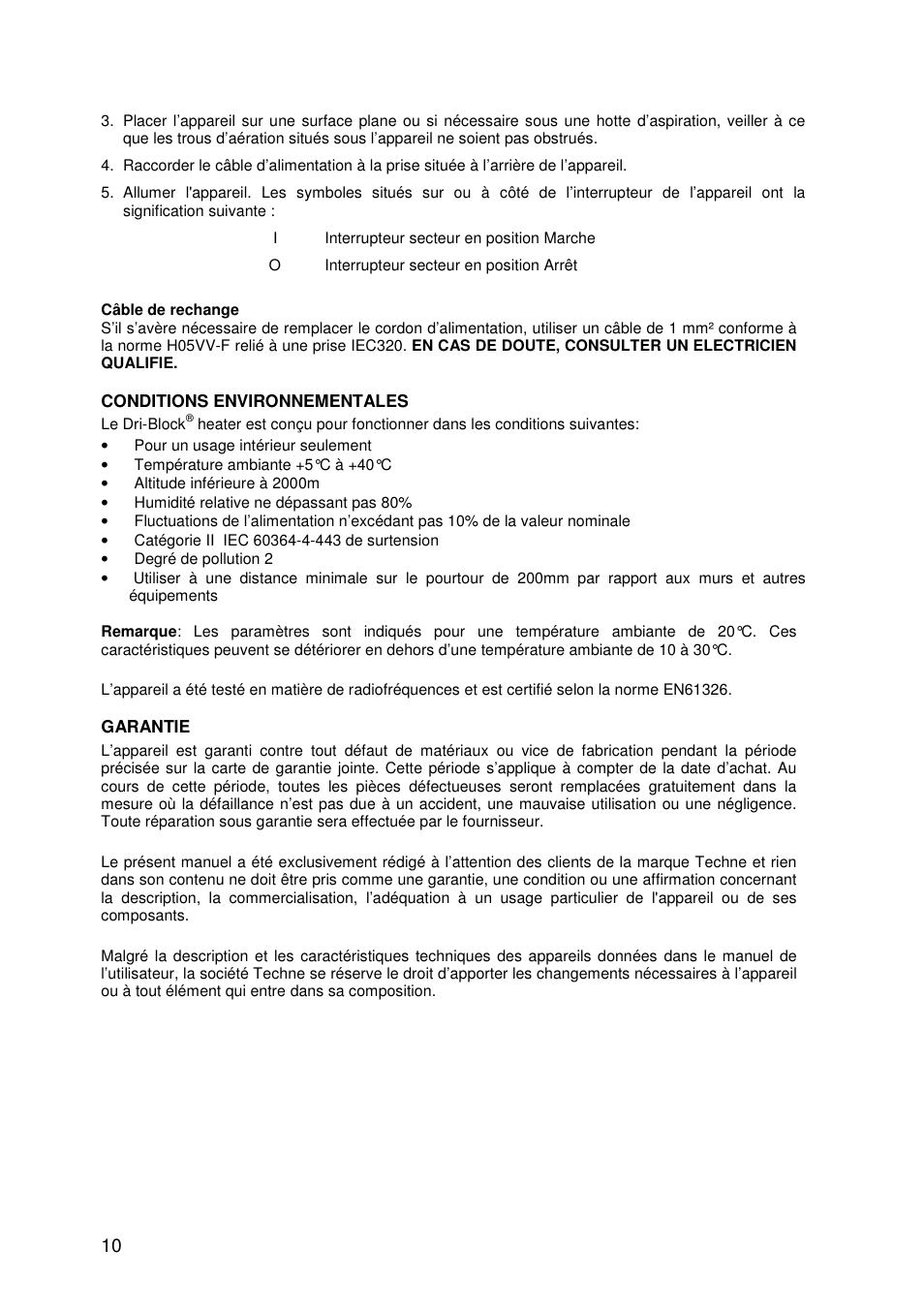Techne DB200-3 User Manual | Page 10 / 30