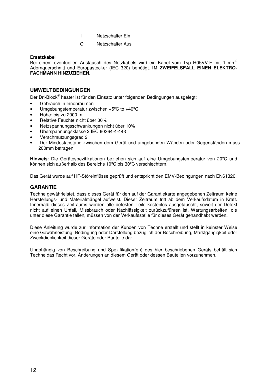 Techne DB200-3 User Manual | Page 12 / 30