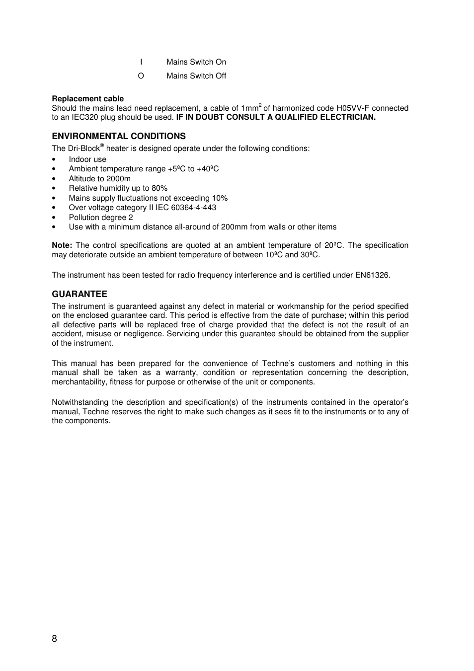 Techne DB200-3 User Manual | Page 8 / 30