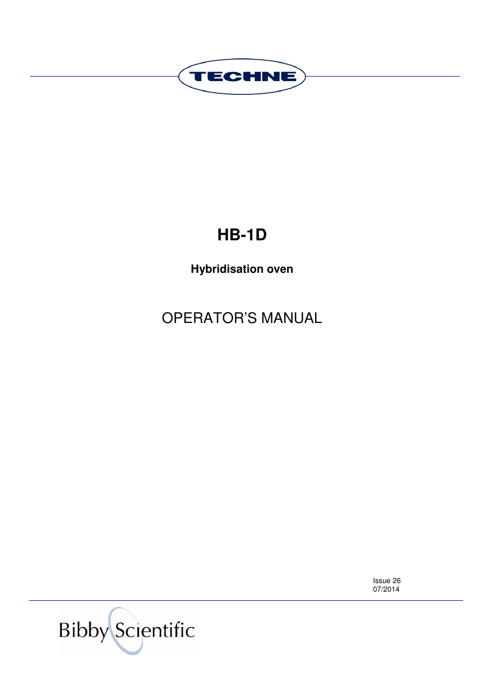 Techne HB-1D User Manual | 31 pages