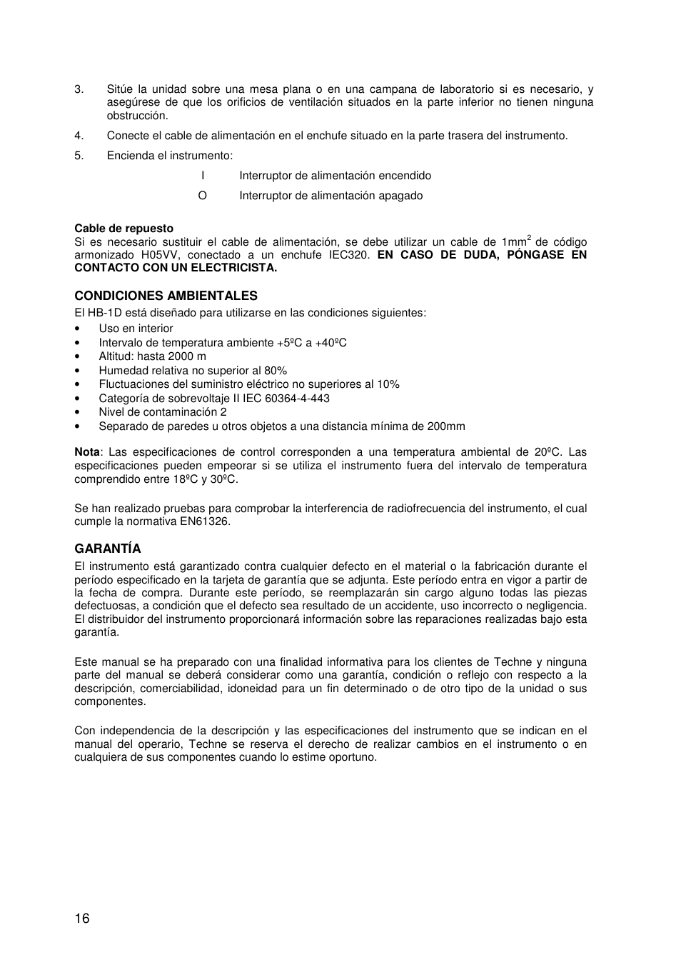 Techne HB-1D User Manual | Page 16 / 31