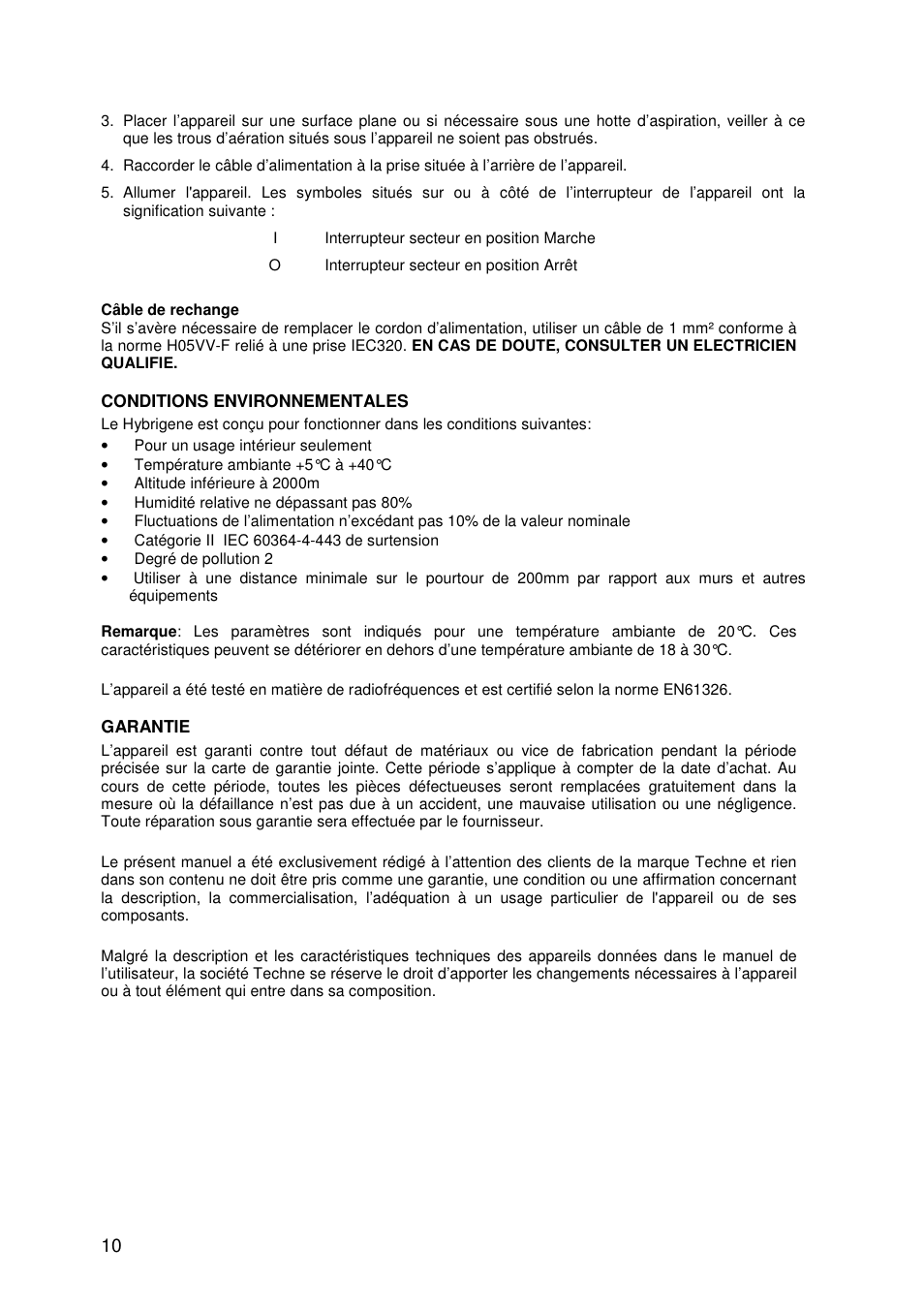 Techne Hybrigene User Manual | Page 10 / 29