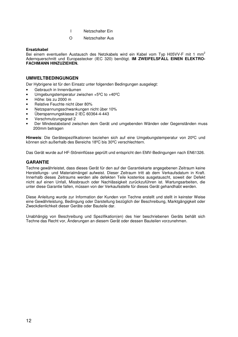 Techne Hybrigene User Manual | Page 12 / 29