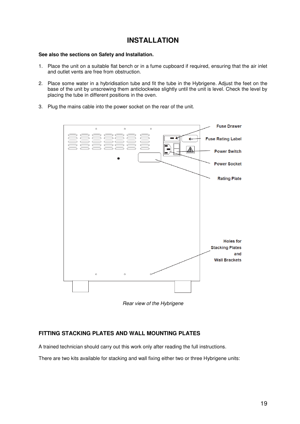 Installation | Techne Hybrigene User Manual | Page 19 / 29